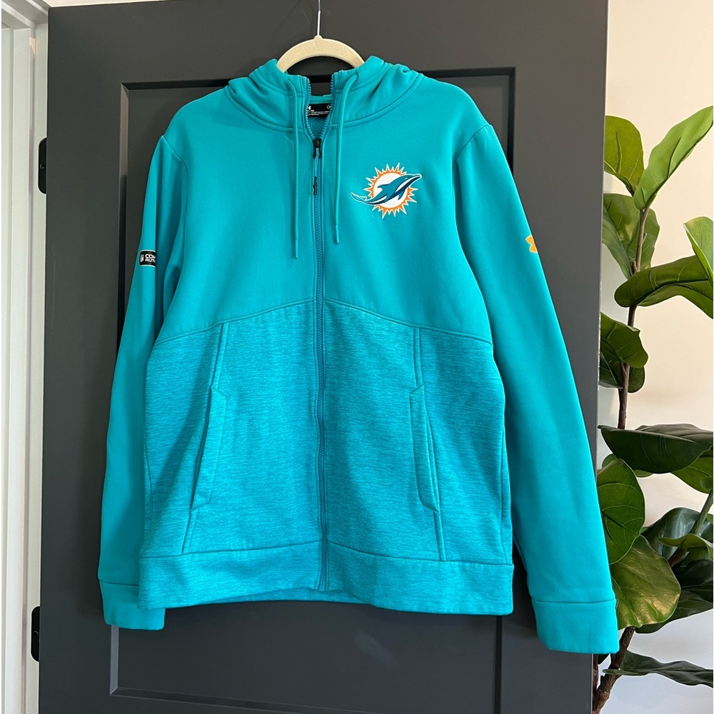 Men’s Under Armoir Miami Dolphins Hoodie Medium